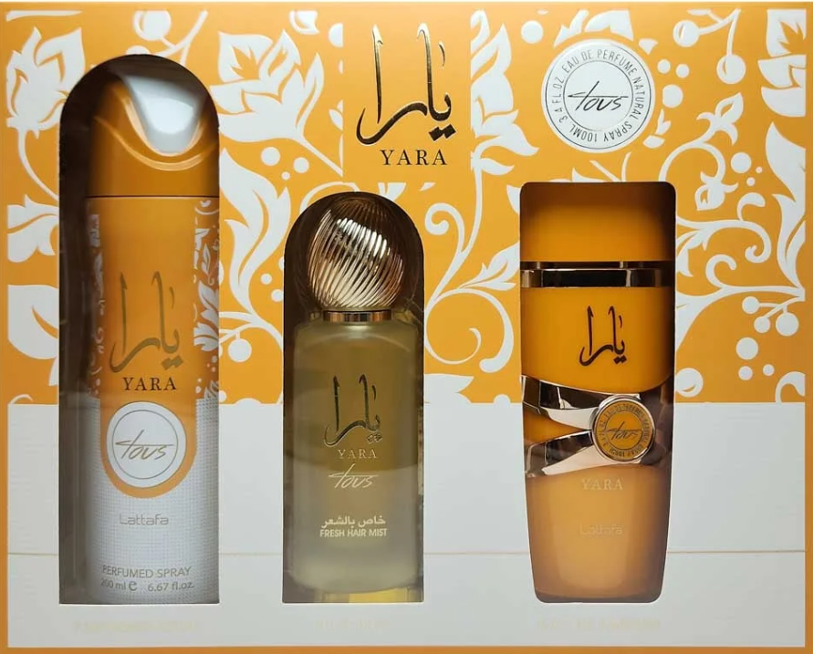 Lattafa Yara Tous 3-Piece Gift Set – Eau de Parfum, Hair Mist & Body Spray