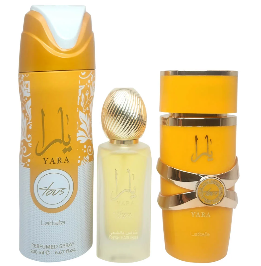 Lattafa Yara Tous 3-Piece Gift Set – Eau de Parfum, Hair Mist & Body Spray