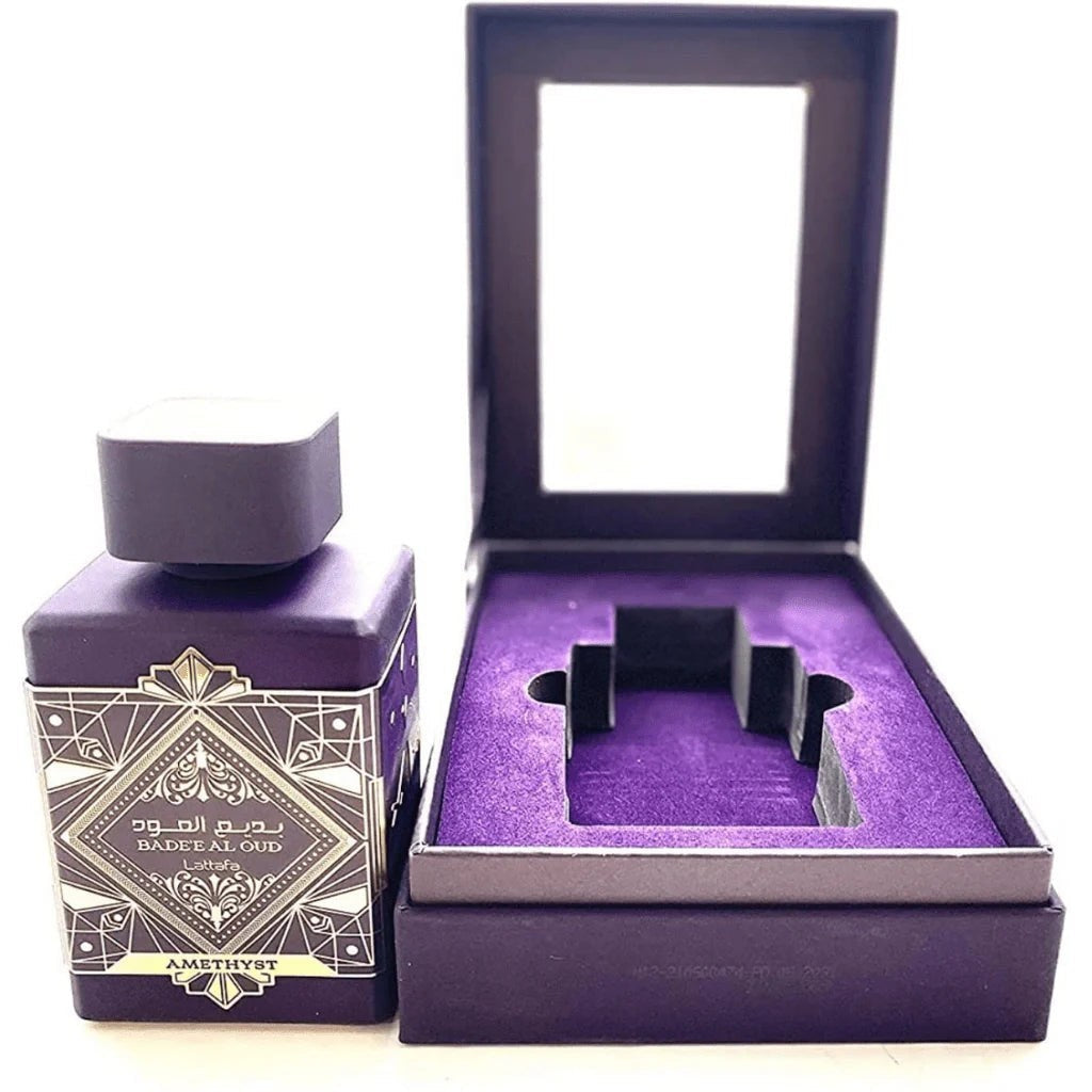 Lattafa Bade'e Al Oud Amethyst for Unisex Eau de Parfum Spray, 3.4 Ounce / 100