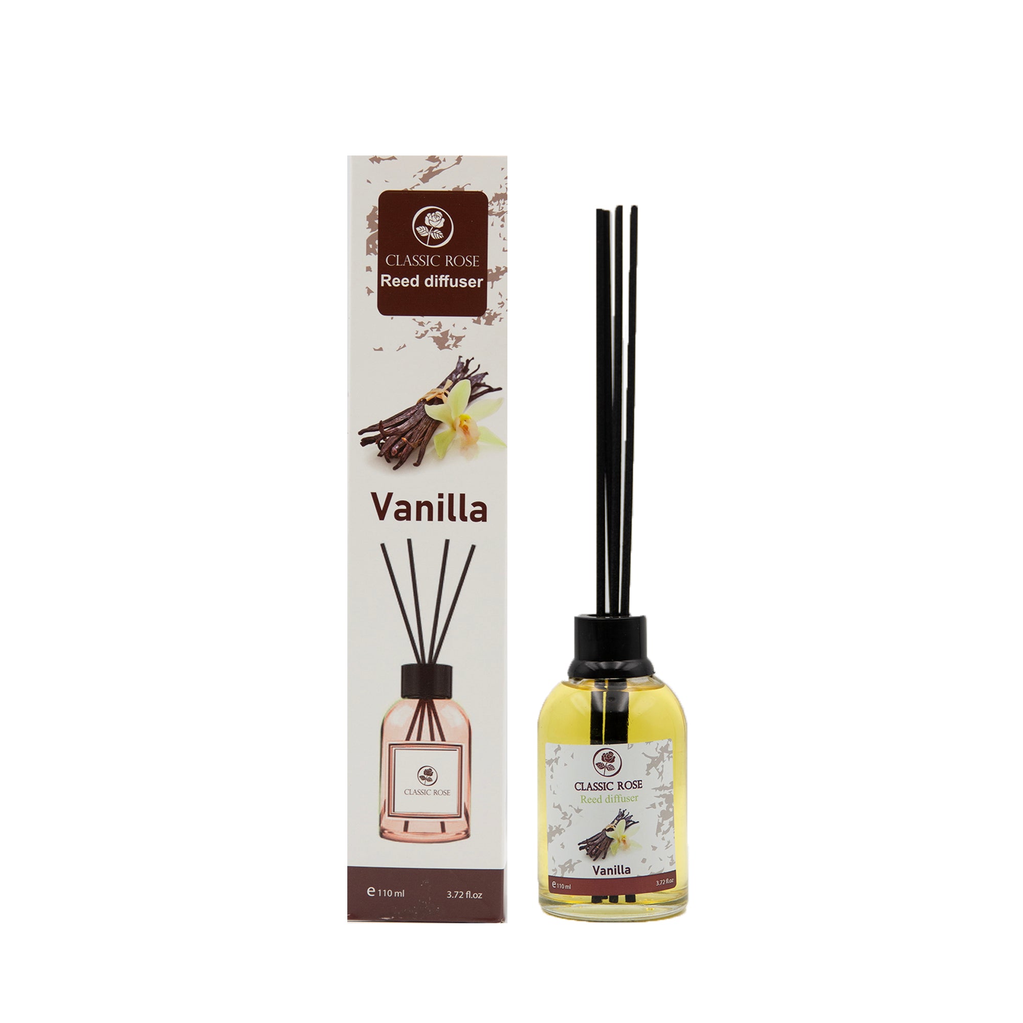 Classic Rose Reed Diffuser 3.72 oz (110ml) | Long-Lasting Home Fragrance with Sticks