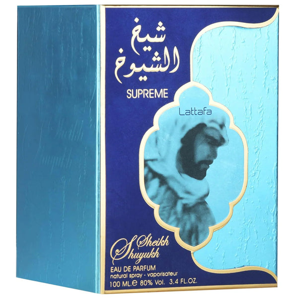 Lattafa Sheikh Al Shuyukh Supreme Eau de Parfum 100ml | Spicy Amber & Gourmand Unisex Fragrance