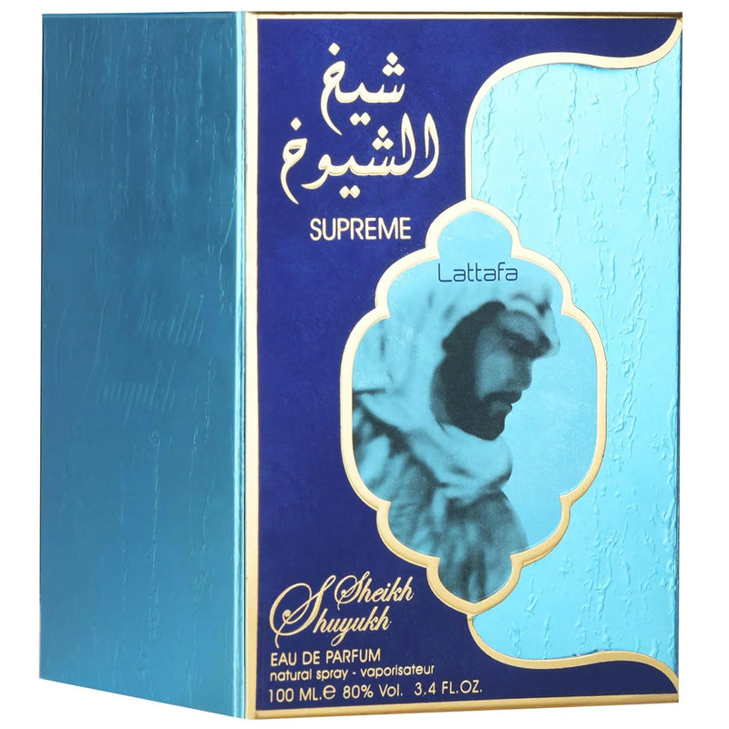 Lattafa Sheikh Al Shuyukh Supreme Eau de Parfum 100ml | Spicy Amber & Gourmand Unisex Fragrance