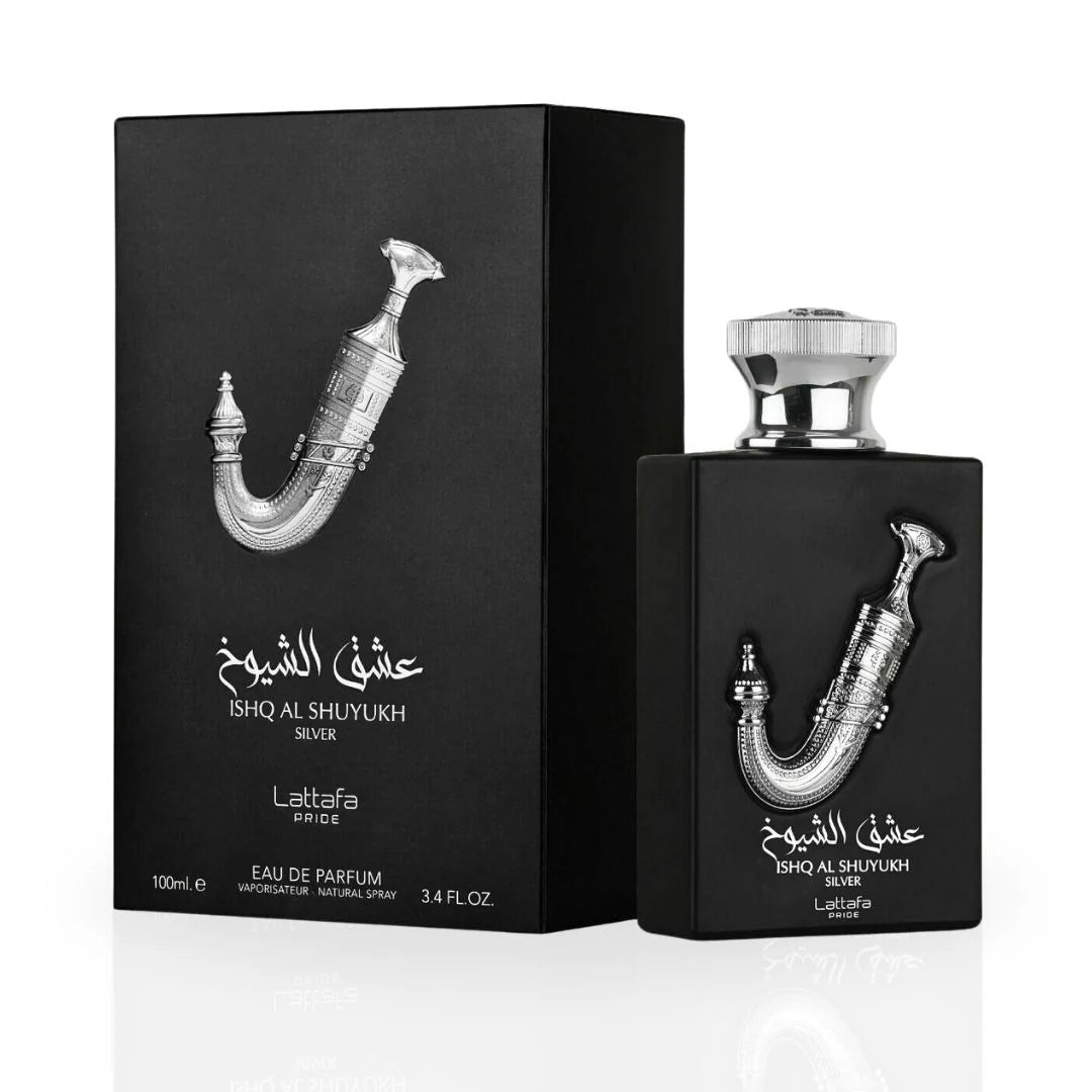 Ishq Al Shuyukh Silver EDP - 100mL (3.4 oz) by Lattafa Pride