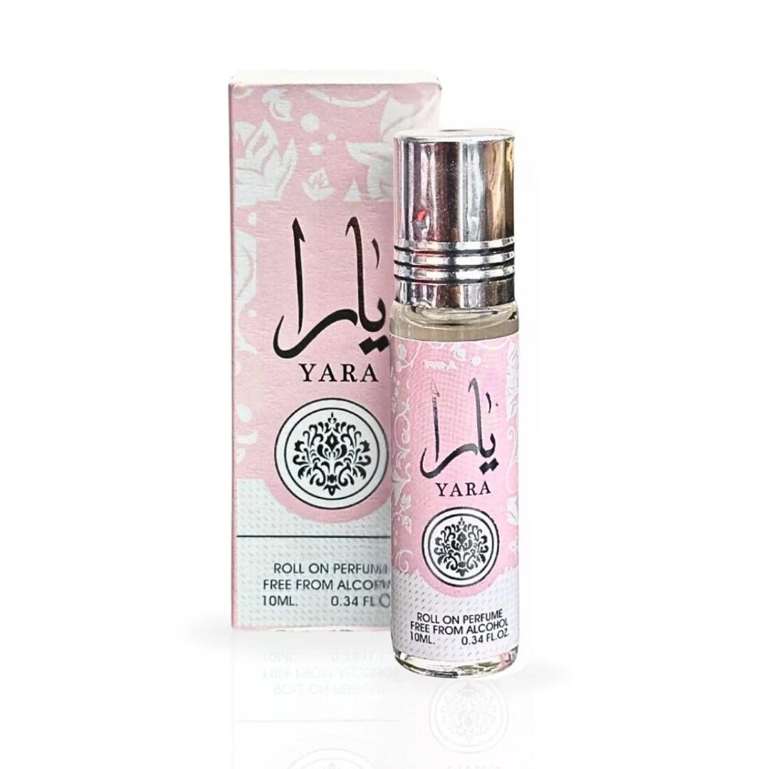 Ard Al Zaafaran Yara Light Pink Roll-On Perfume Oil – 3 Count 10ml | for Women