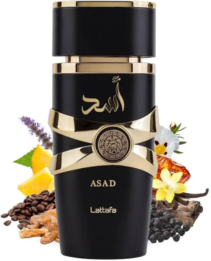Lattafa Asad Eau de Parfum Spray for Men – 100ml (3.4 fl oz)