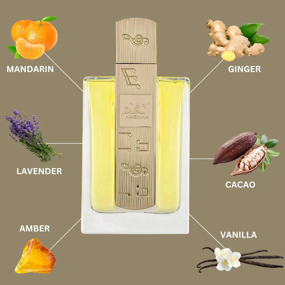Lattafa Angham - Citrus,Lavender,Musk,Amber,Vanilla,Eau de Parfum Long-Lasting
