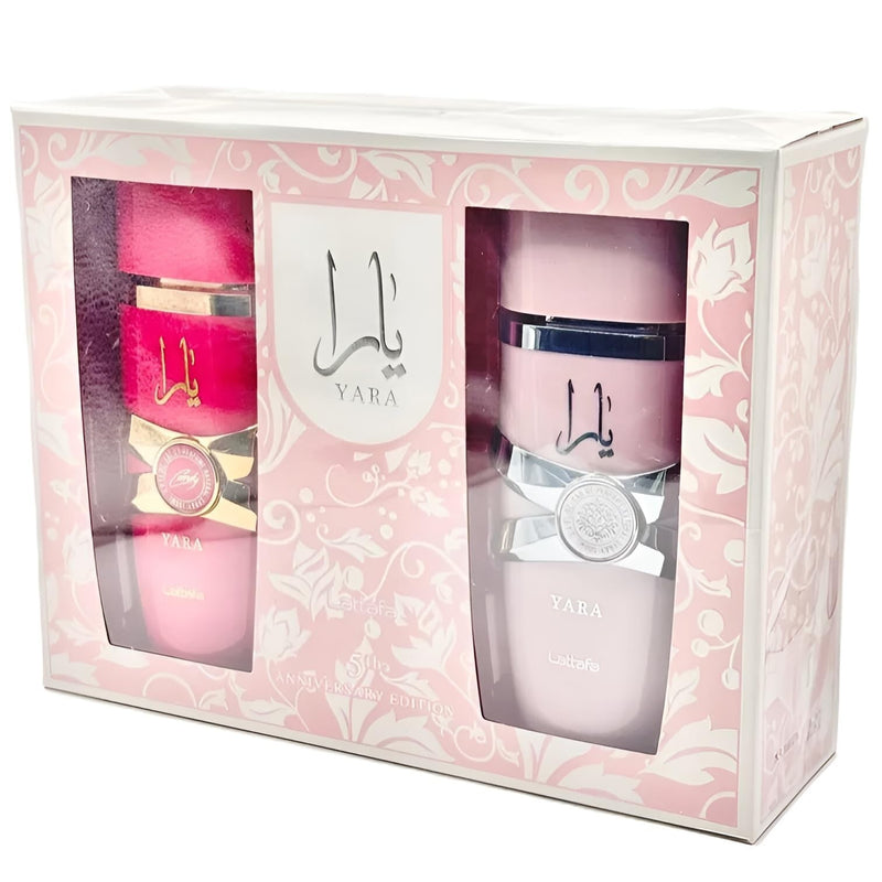 Lattafa Yara + Yara Candy 5th Anniversary Edition Gift Set – 2x100ml (3.4fl.oz)