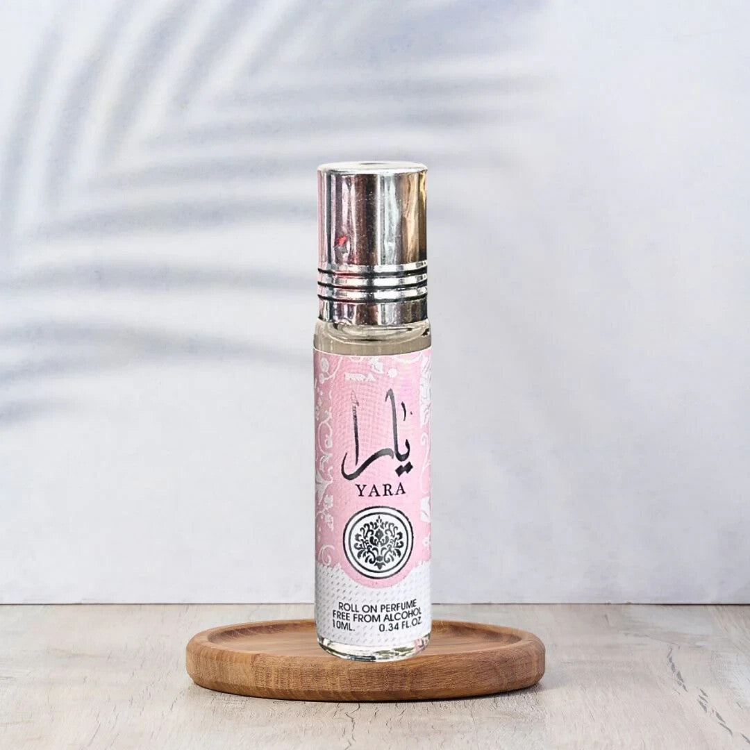 Ard Al Zaafaran Yara Light Pink Roll-On Perfume Oil – 3 Count 10ml | for Women