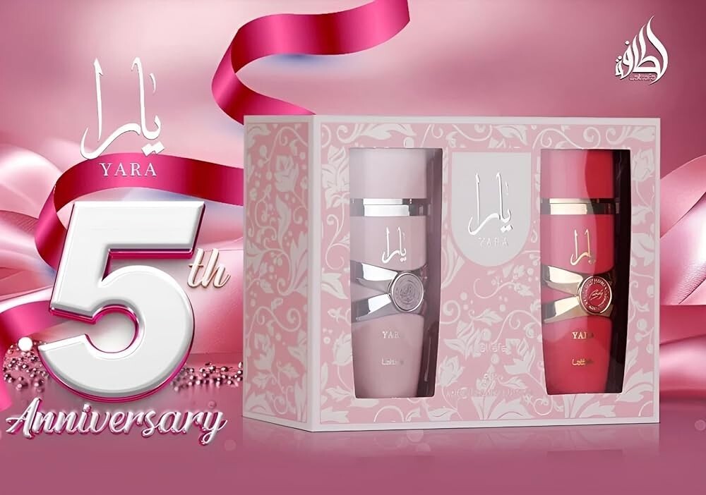 Lattafa Yara + Yara Candy 5th Anniversary Edition Gift Set – 2x100ml (3.4fl.oz)