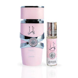 Lattafa Yara EDP 3.4 oz + Ard Al Zaafar  Yara Roll-On Oil 0.34 oz | 2ct boundle