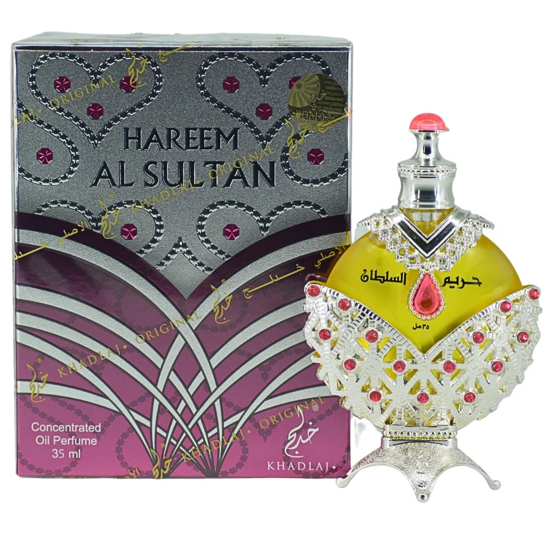 Khadlaj Hareem Al Sultan Silver Perfume Oil – 35ml | Unisex