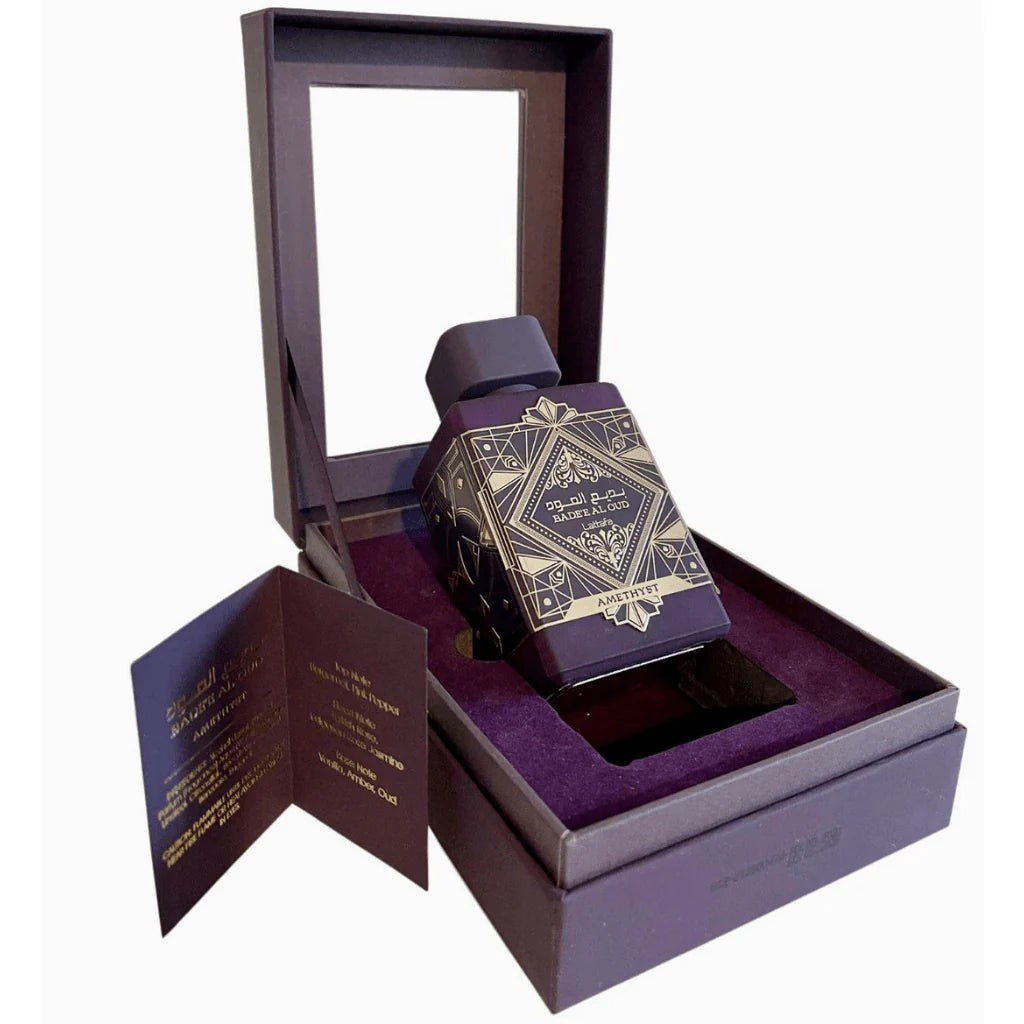 Lattafa Bade'e Al Oud Amethyst for Unisex Eau de Parfum Spray, 3.4 Ounce / 100