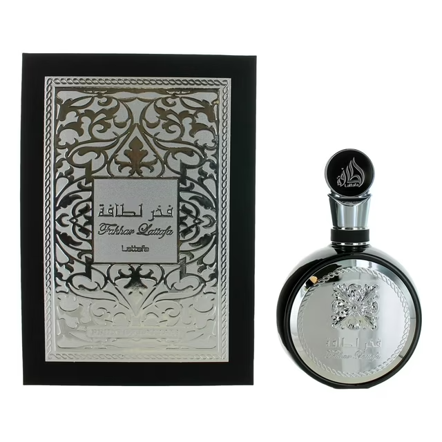 Lattafa Fakhar Eau de Parfum 3.4 oz (100ml) | for Men or Women | White • Silver