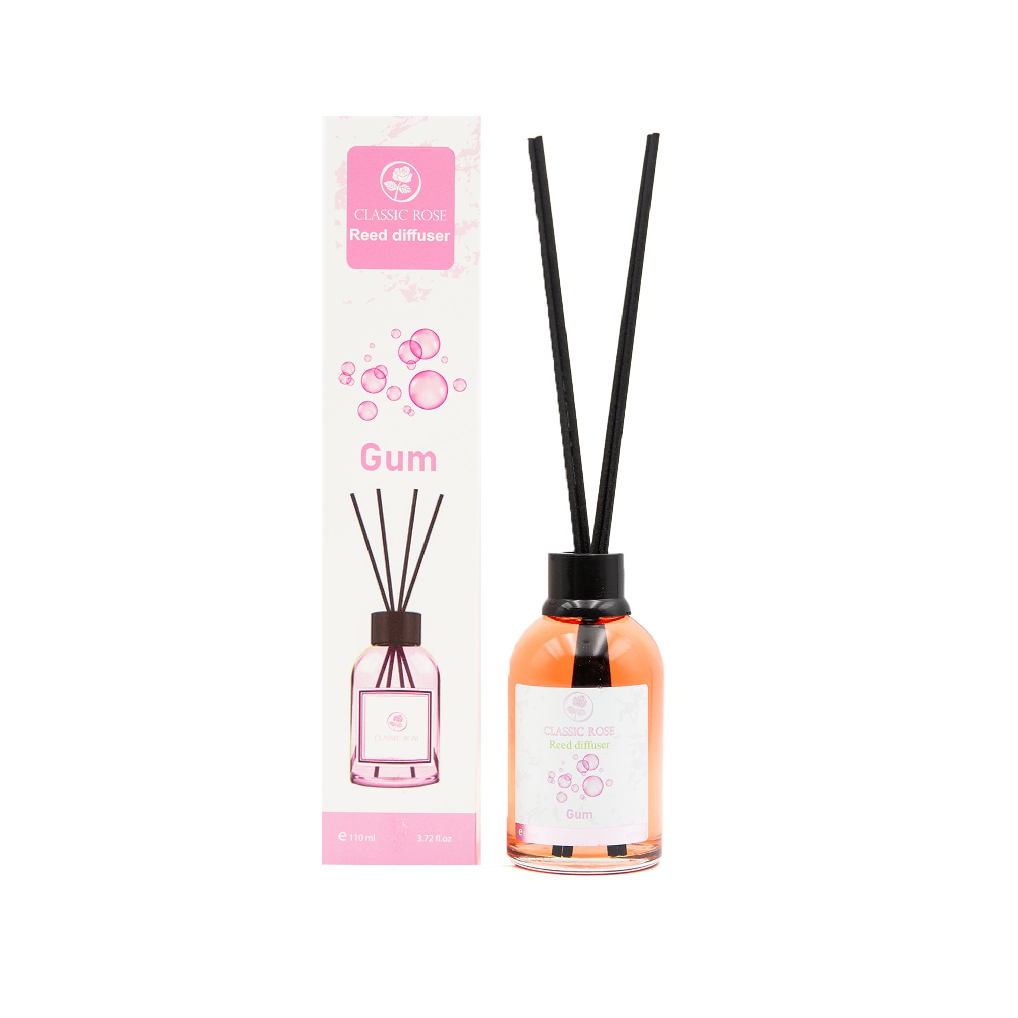 Classic Rose Reed Diffuser 3.72 oz (110ml) | Long-Lasting Home Fragrance with Sticks