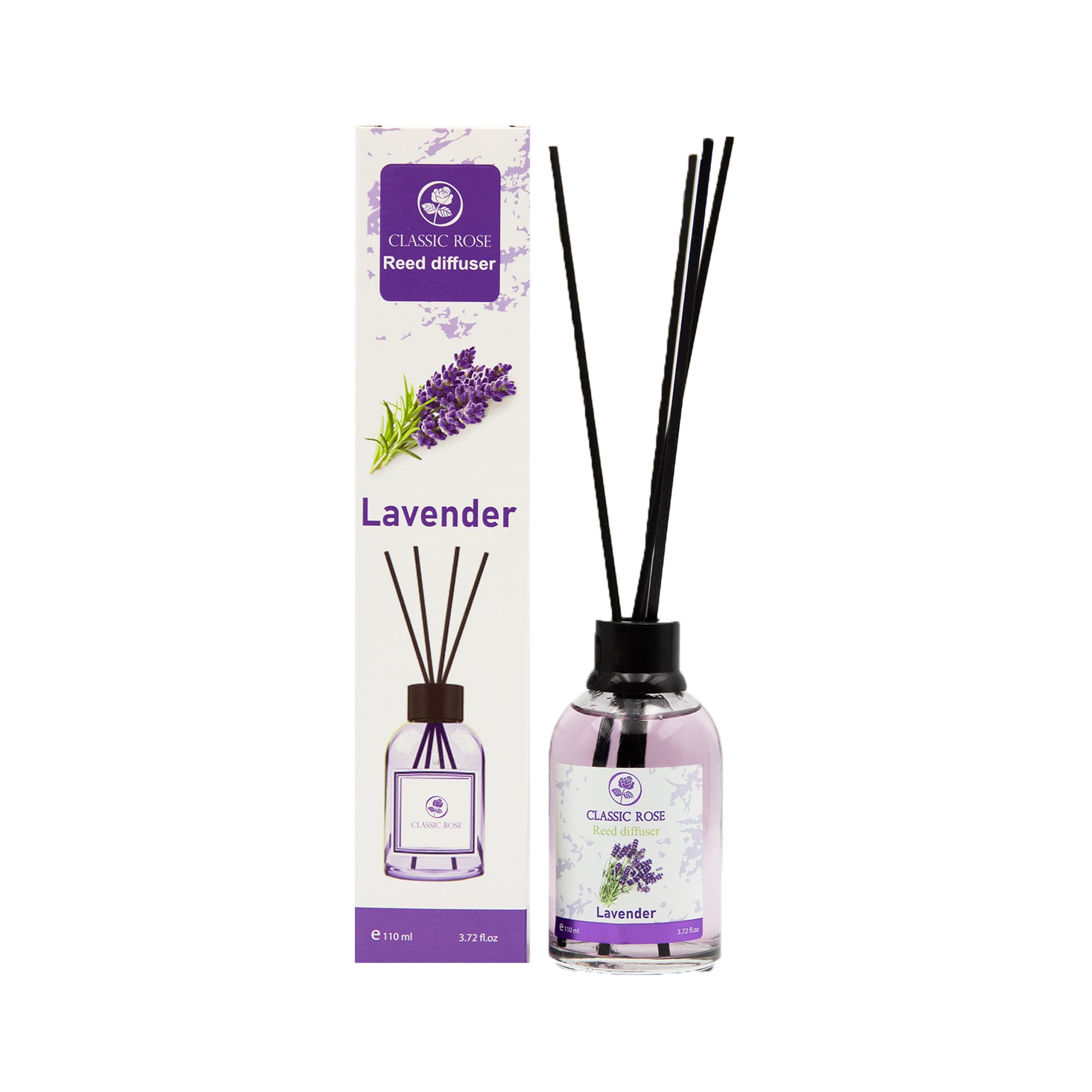 Classic Rose Reed Diffuser 3.72 oz (110ml) | Long-Lasting Home Fragrance with Sticks