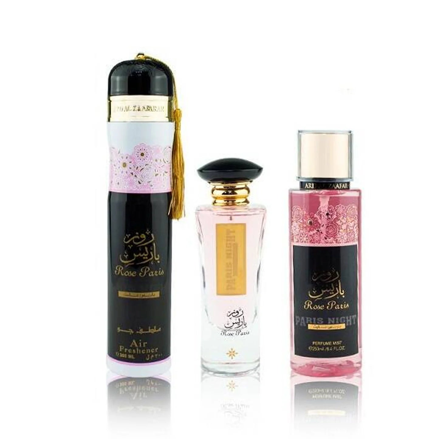 Ard Al Zaafaran Rose Paris Night Gift Set | Floral Sweet Perfume & Body Spray for Women